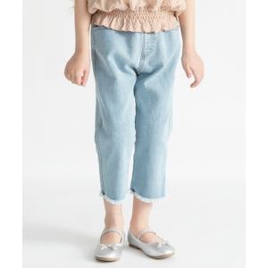 パンツ 裾フリンジクロップドパンツ キッズ 子供服 女の子
