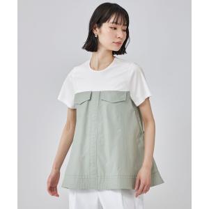 tシャツ 半袖 ビスチェコンビカットソー レディース