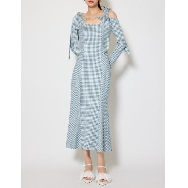 ワンピース ギンガムチェックカットワンピース　春服