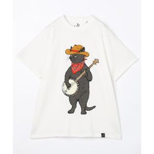 tシャツ 限定展開 go slow caravan/ゴースローキャラバン バンジョー猫TEE メンズ
