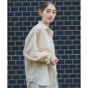 ブラウス シャツ マルチストライプシャツ レディース