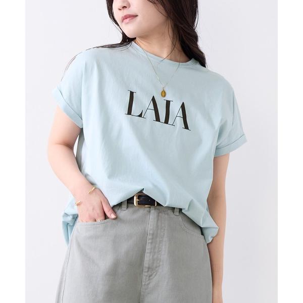 tシャツ LAIA”ロゴヘムラウンドTシャツ「2サイズ展開」 レディース