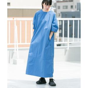 ワンピース 半袖 「撥水/UVカット/UR TECH」ナイロンタッサーワンピース