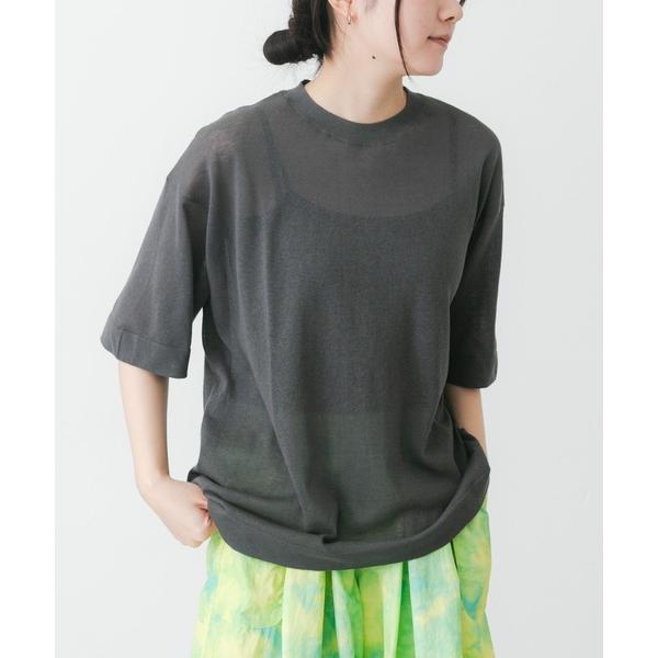 サマーニット ニット セーター ハイゲージニットTシャツ レディース