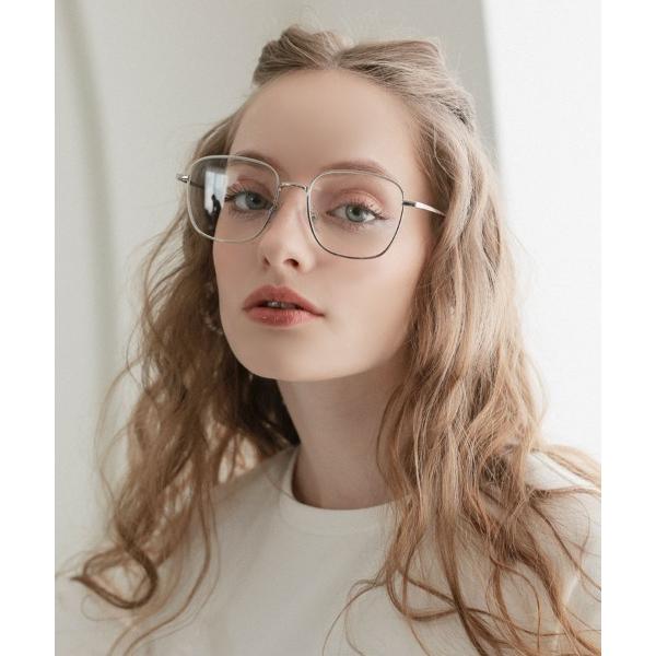 サングラス 「小顔×透明感」シャープメタルグラス レディース