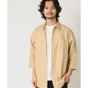 七分袖 シャツ 通気性、吸水性の良い 7分袖 インド綿100％ コットン半端袖シャツ　Birdie Bird メンズ