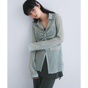 ブラウス シャツ thin gather shirts レディース