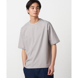 tシャツ 千鳥 リンクスジャガード Tシャツ メンズ
