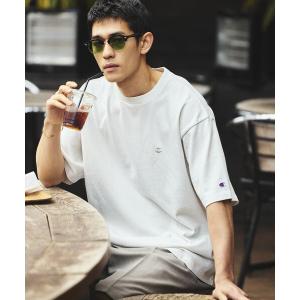 tシャツ Champion/チャンピオン 別注 ピグメント ワンポイント Tシャツ メンズ