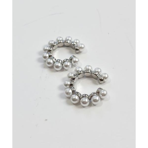 イヤーカフ YU-KA:シンプルパールイヤーカフ Simple pearl ear cuff レディ...