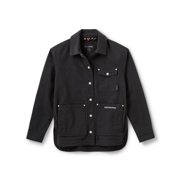 コート アウター Willie G(R)スカル・カーブドヘム・ライディングジャケット レディース