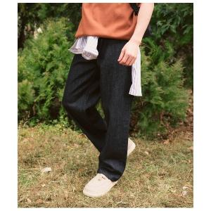 ジーンズ 「洗える・着映え・一枚で決まる」ストレートデニムパンツ メンズ