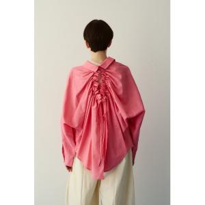 ブラウス シャツ Back shirring shirt　　バックシャーリングシャツ レディース