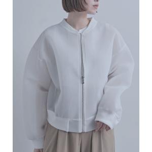 ブルゾン アウター 抜け感と立体感が軽やかに魅せるダンボールシアーMA-1ジャケット レディース