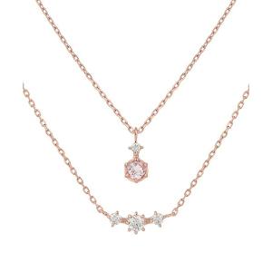4℃（ヨンドシー） ネックレス K10 ピンクゴールド ダイヤモンド