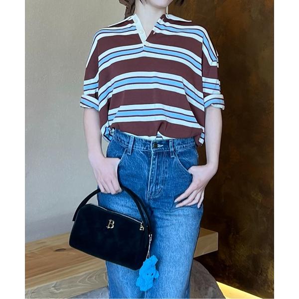 ポロシャツ ポロ BORDER POLO TOPS レディース