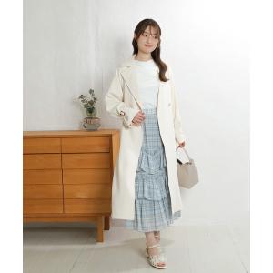 トレンチコート コート クリア釦トレンチコート レディース