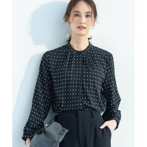 ブラウス シャツ 幾何プリントジョーゼットブラウス レディース