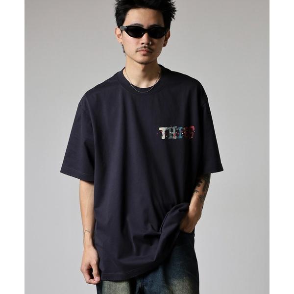 tシャツ ABETTOR グラインダー加工手書き風「THICS」ロゴSS/T 数量限定 半袖 メンズ...
