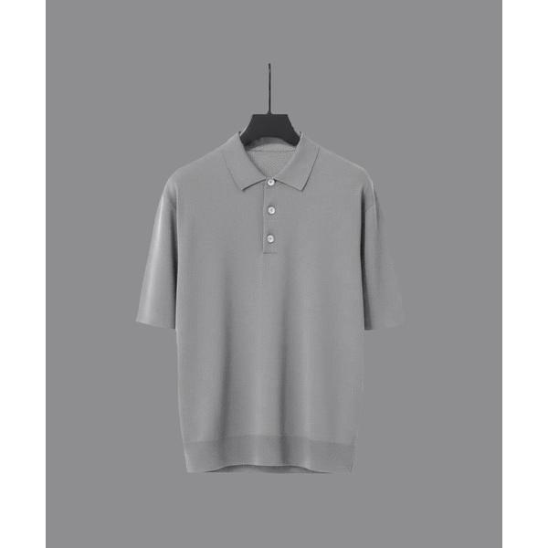 セーター ニット 18G サーブルストレッチポロ　｜接触冷感/オフィスカジュアル/ビジネス/ウォッシ...