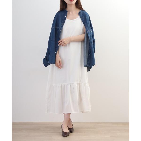 ワンピース blue willow 綿100% ペチコートワンピース コットン細番手無地使用