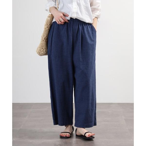 パンツ LUEUF 深み蒼クロップドパンツ レディース