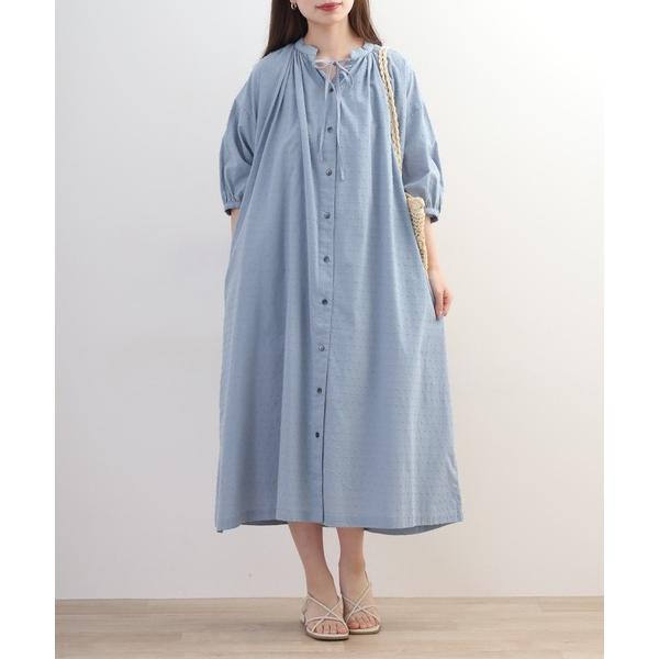 ワンピース TUTIE. 綿100% カットドビーギャザーワンピース