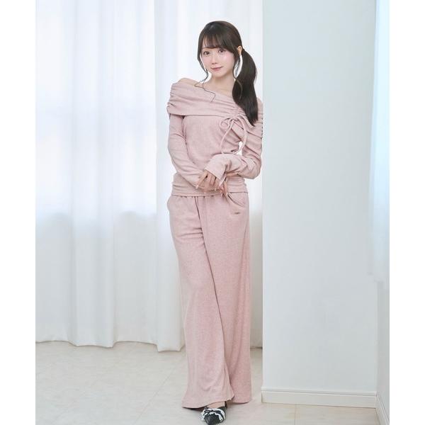 セットアップ Off shoulder loose set up レディース