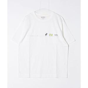 tシャツ 30/1度詰天竺プリントクルーT メンズ