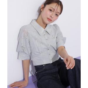 ブラウス シャツ ウエストビスチェデザインブラウス レディース