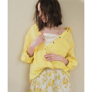 ブラウス シャツ 3wayフレンチリネンシャツ レディース