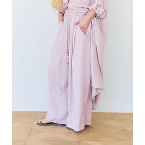 パンツ テンセルワイドパンツ レディース
