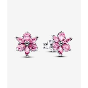ピアス ハーバリウム スパークリング ピンク フラワー スタッド ピアス レディース