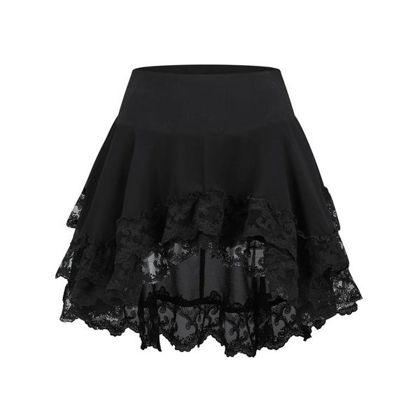 スカート Layer Frill Lace Mini Skirt