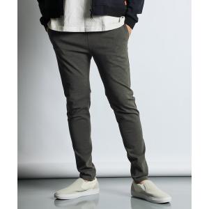 スウェットパンツ ジャージ 「WEB限定アイテム」HIGH DENSITY LIGHT PONTE SKINNY JOGGER PANTS： ロングレングス ライトポンチ スキニーパンツ / 超スト…