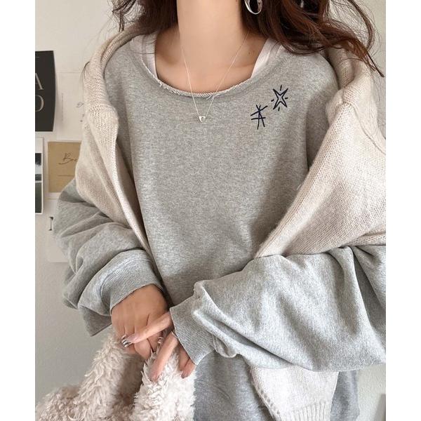 「Java」 スウェットカットソー LARGE 杢グレー レディース