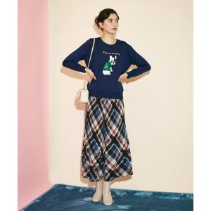 「en recre」 イージーパンツ 2 ネイビー レディース