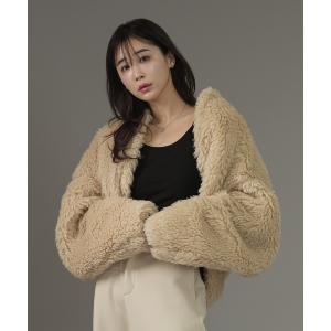 「qumerry.」 ノーカラージャケット FREE ベージュ レディース