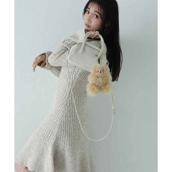 「NATURAL BEAUTY BASIC」 ニットワンピース MEDIUM ベージュ系その他 レデ...