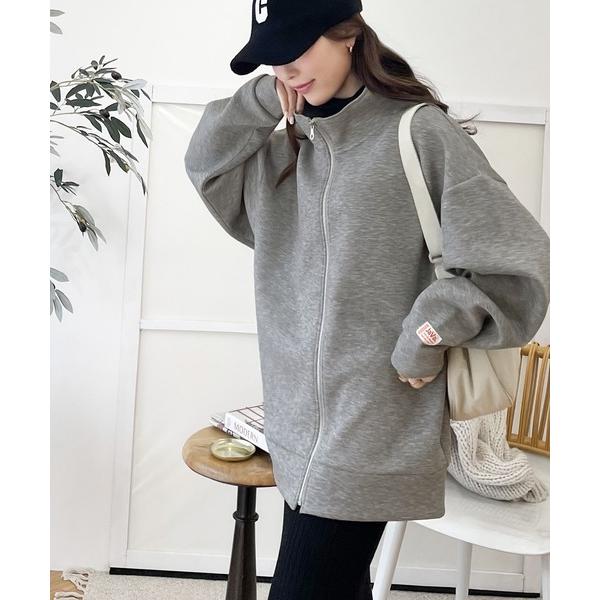 「Java」 カーディガン LARGE 杢グレー レディース