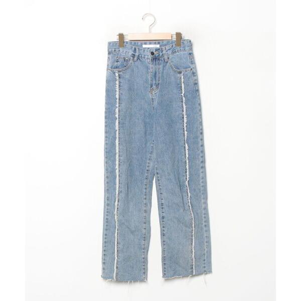 「by muni:r」 デニムパンツ SMALL ブルー レディース