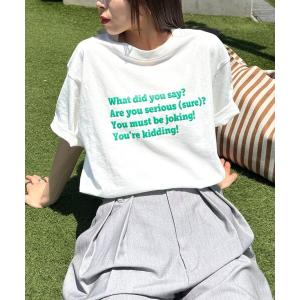 tシャツ 「UNISEX」「プラスサイズあり」ポコポコメッセージロゴTEE レディース メンズ