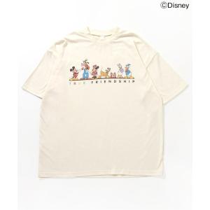 tシャツ 半袖 「リンク」「ディズニー」ミッキー＆フレンズ/大人Tシャツ レディース