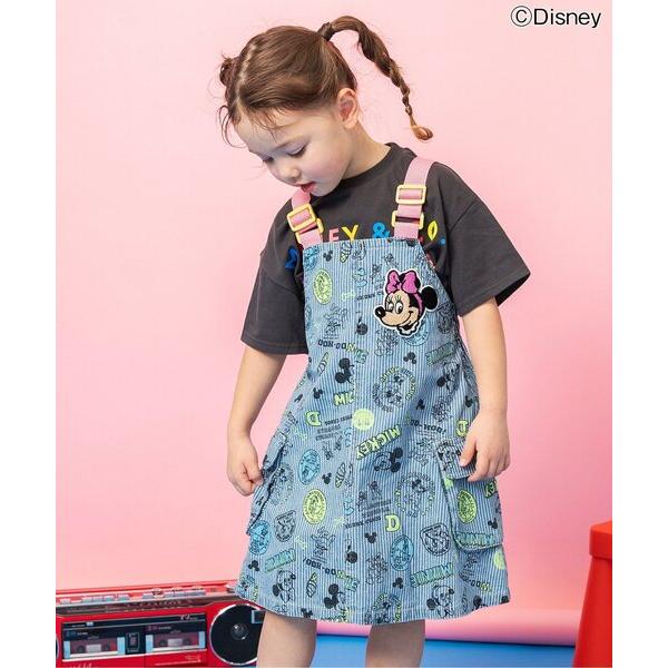 ジャンパースカート 「リンク」「ディズニー」ミッキー＆フレンズ/総柄ジャンスカ キッズ 子供服 女の...