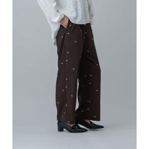 パンツ MATINEE LINE/フラワー刺繍イージーパンツ/646659 レディース