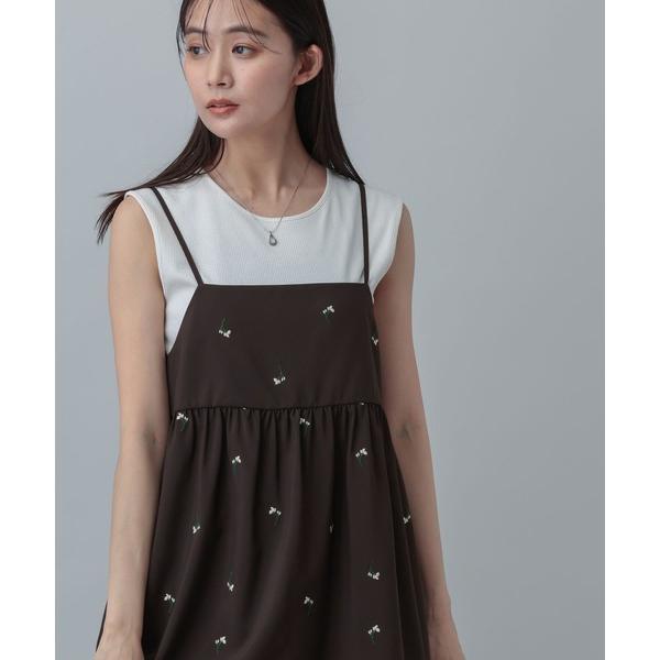 MATINEE LINE/フラワー刺繍キャミチュニック/646658 レディース