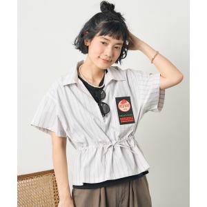 ブラウス シャツ RED KAP × FREAK'S STORE/レッドキャップ 別注 ストライプ ウエストリボン ハーフジップ 半袖シャツ｜ZOZOTOWN Yahoo!店