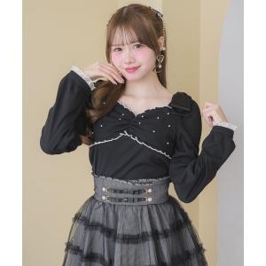 4/19まで＊ 新品 ＊ Magia Charm リボンパフスリーブカットソー 4/19まで＊ 新品 ＊ Magia Charm リボンパフスリーブカットソー - メルカリ