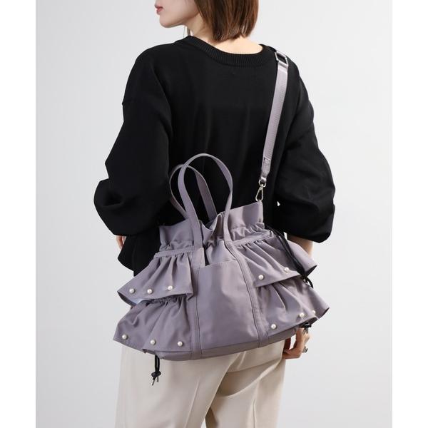 ショルダーバッグ バッグ パールフリルショルダーBAG レディース