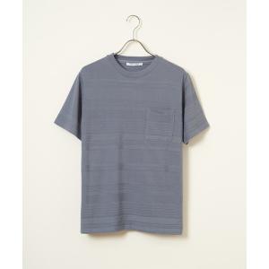 tシャツ 「MonoMax × 小泉孝太郎」冷感リップルボーダーT「小泉孝太郎さん着用モデル」 メンズ